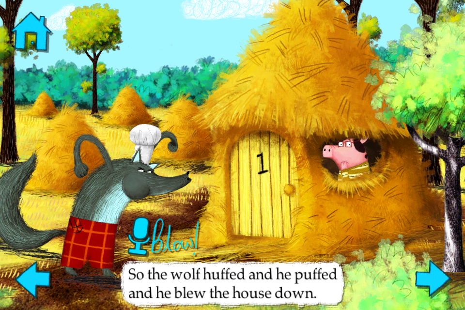The Three Little Pigs-Nosy Crow interactive storybook (for iPhone) screenshot 4