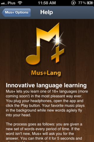 Mus+Lang L1 (Music plus language learning) screenshot 3