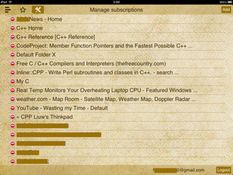 RSS Reader HD Lite screenshot 2