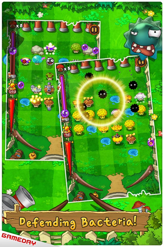 Pinball Defence:Mushroom vs. Bacteria screenshot 2