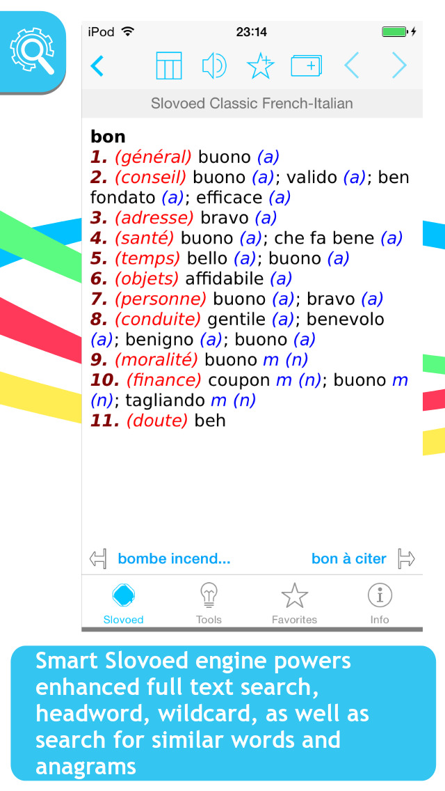 French <-> Italian Slovoed Classic talking dictionary screenshot 1