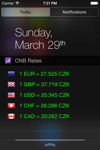 CNB Rates - náhled