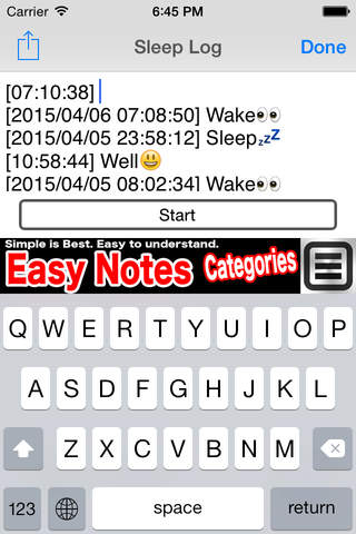Sleep Log Free - náhled