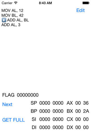 8086 Assembler Compiler FREE - náhled