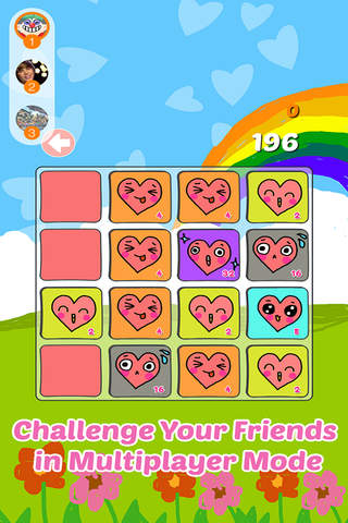 2048 Loving You: Slide The Heart Numbers Puzzle Ga - náhled