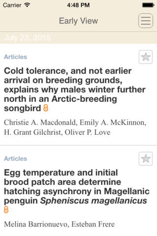 Journal of Avian Biology - náhled
