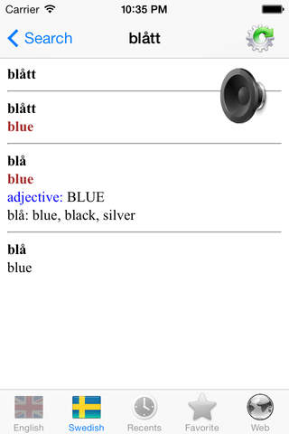 Swedish English dictionary - Svenska engelska ordb - náhled