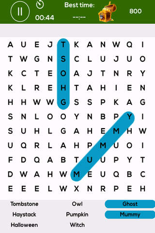 Halloween word search Free - náhled