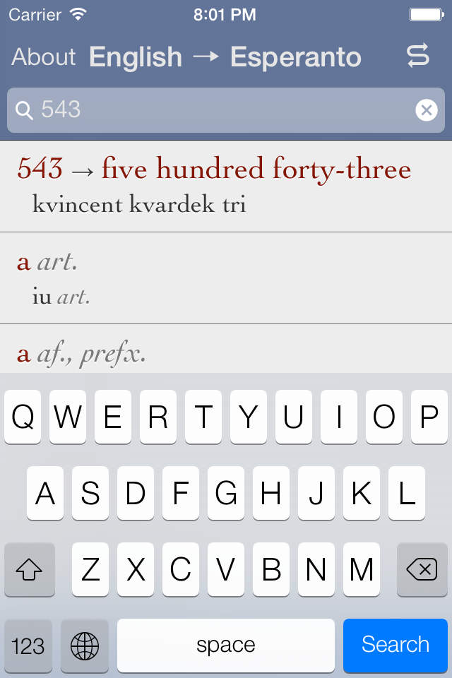 *** the biggest esperanto-english dictionary for iphone and ipad