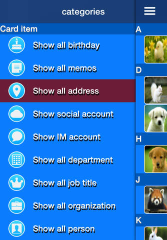 連絡先リスト - náhled