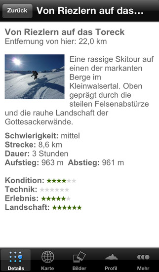 Skitour - outdooractive.com Themenapp screenshot 3