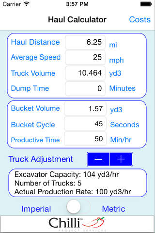 Earthworks Calculator - náhled