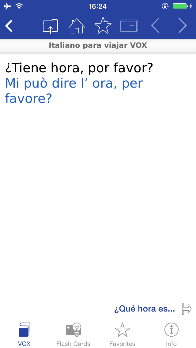 VOX Spanish-Italian Phrasebook screenshot 3