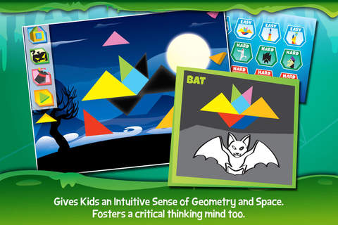 Kids Learning Puzzles: Halloween - Tangram Buildin - náhled