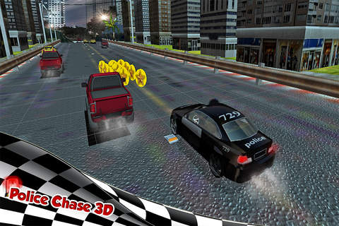 ` 3D Police Pursuit Racing car highway - náhled