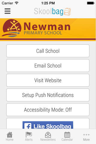 Newman Primary School - Skoolbag - náhled