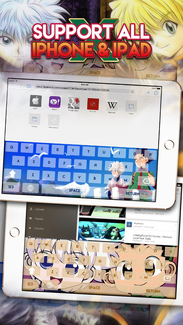 KeyCCM – Manga & Anime : Custom Color & Wallpapers Keyboard Themes For The Hunter x Hunter Style screenshot 3