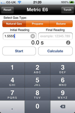 Gas Rate Calculator - náhled
