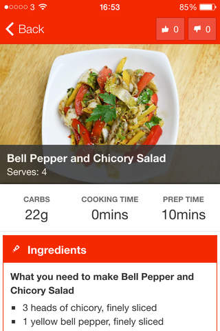 Diabetes Recipe App - náhled
