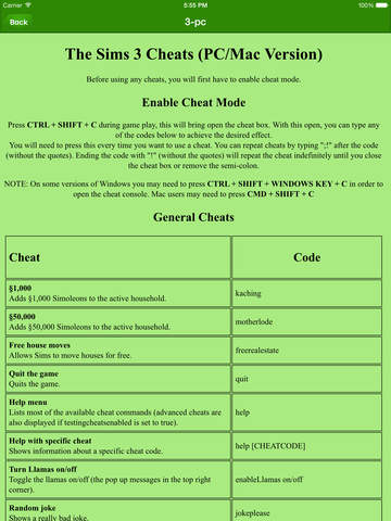 The Sims 3 Cheat Codes