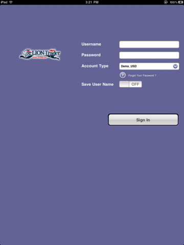 LION Trading Platform for iPad - náhled