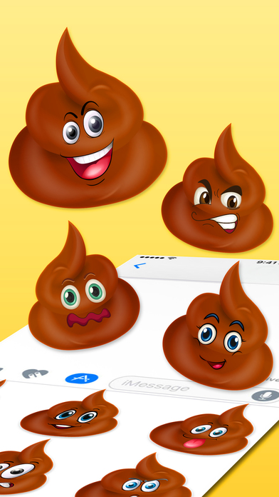Cute Poop Expressions Emoticons Emojis Stickers screenshot 1