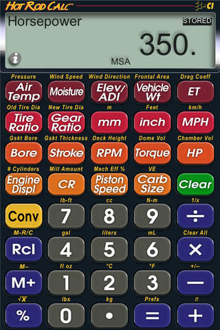 Hot Rod Calc Bracket Racer Performance Calculator - náhled