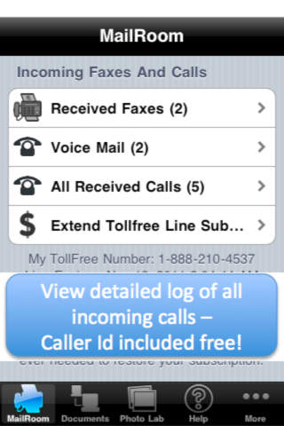 My Toll Free Number Lite - with VoiceMail and Fax - náhled