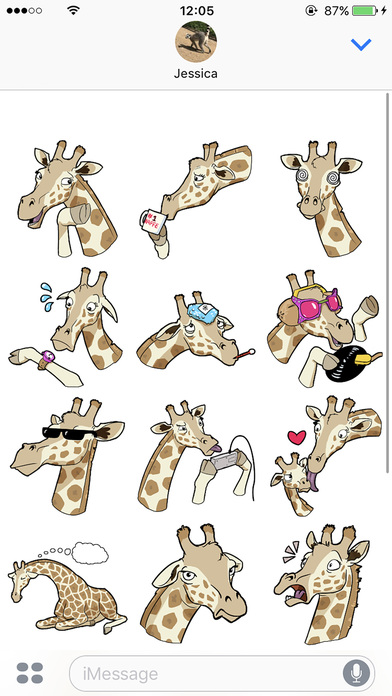 Ginny Giraffe: Animal Sticker Pack screenshot 3