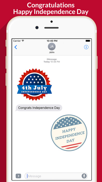 4th of July - 120+ Badge Independence Day Stickers screenshot 1