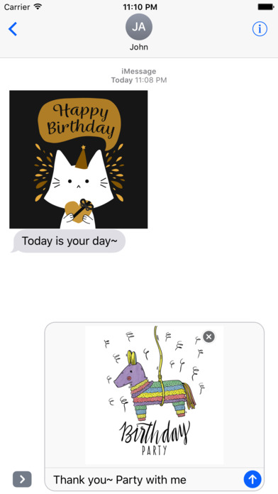 Birthday Card - Best Wishes with Cute Animals screenshot 2