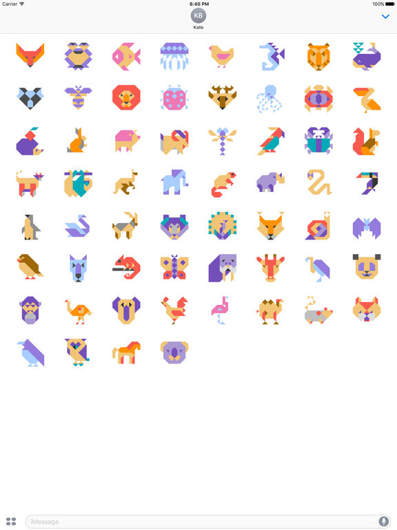 Pixel Animals. Stickers by PopAppFactory screenshot 4