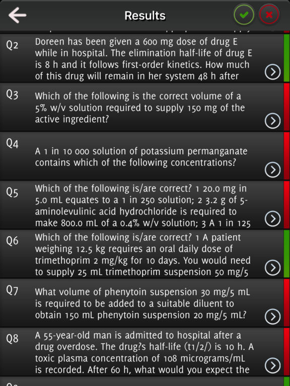 MCQ's in Pharmaceutical Calculations screenshot 8
