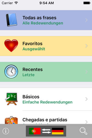 Portuguese / German Talking Phrasebook Translator  - náhled