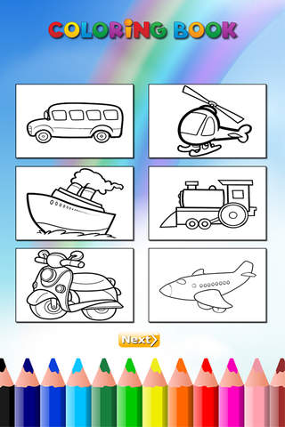 Vehicle Coloring Book Free Game for Children - náhled