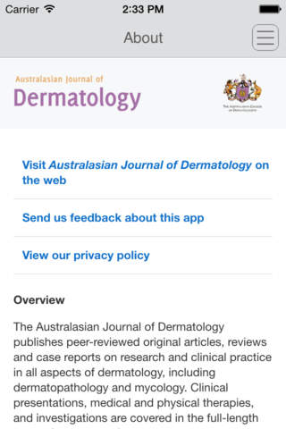 Australasian Journal of Dermatology - náhled