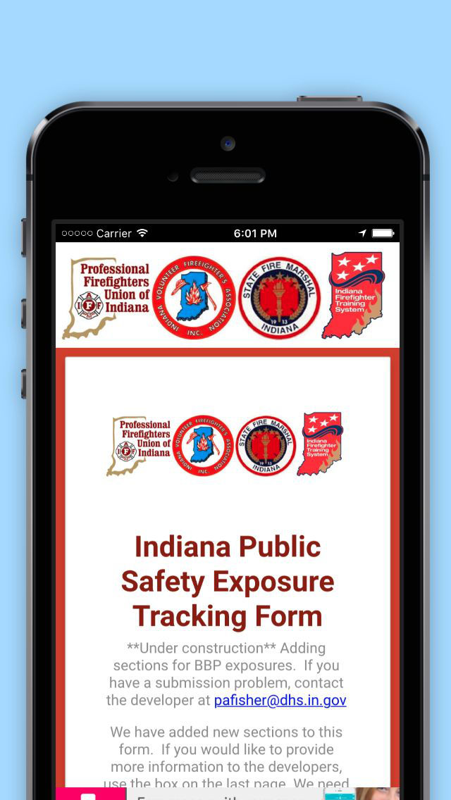 Indiana Exposure Form screenshot 3