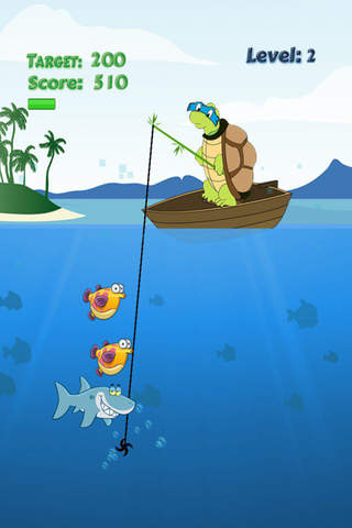 Turtle Fishing Catch a Big Fish in Deep Sea - náhled