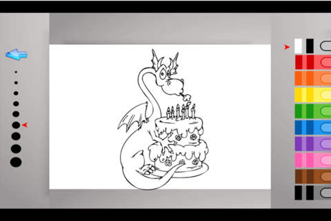 Fire Dragon game  - Fun Coloring Book Kids games f - náhled