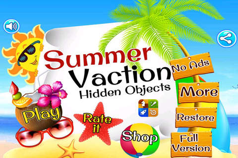 Summer Vacation Hidden Objects - náhled