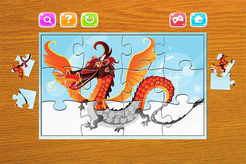 Dinosaur And Dragon Puzzle - Dino Jigsaw Puzzles F - náhled