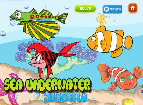 Sea Underwater Animals Jigsaw Puzzles for Kids Gir - náhled