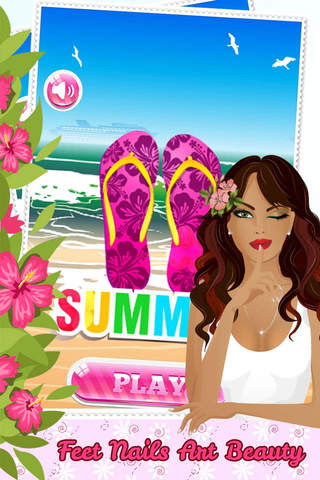Seaside Feet Salon Girl Game Nail Art Beauty Cute  - náhled