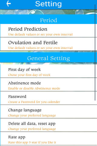 Fertility tracker, Cycle tracker - náhled
