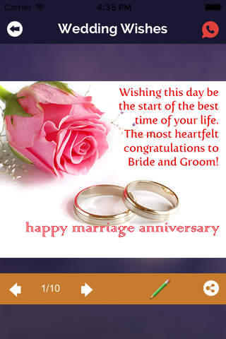 Wedding Anniversary Wishes :Create Ecards Add Text - náhled
