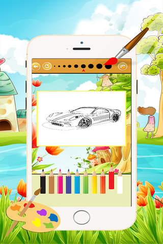 Sports Car Coloring Book - All in 1 Vehicle Drawin - náhled