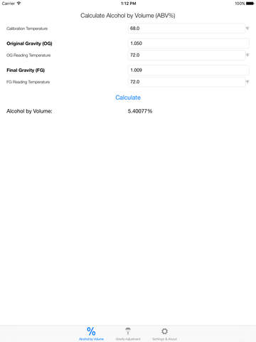 Hydrometer Calculator - náhled