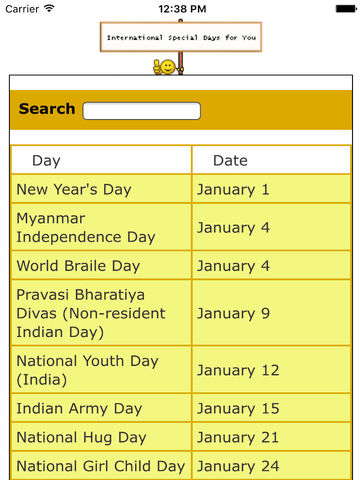 International Special Days - náhled