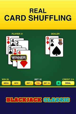 Blackjack Classic - FREE 21 Vegas Casino Video Bla - náhled
