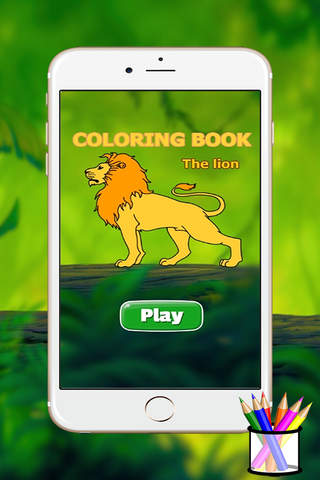 lion coloring book - náhled